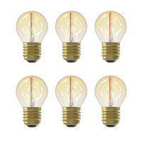 Ledvion 6x E27 LED Lampe Filament - 1W - 2100K - 50 Lumen - Gold
