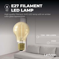Ledvion Moderne Wandleuchte Außen - 7,5W - 2100K - IP44 - Schwarz