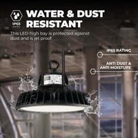 Ledvion LED Hallenstrahler 100W mit Sensor - Philips Driver - 120° - 175lm/W - 3000K - IP65 - Dimmbar - 5 Jahre Garantie - GS-geprüft