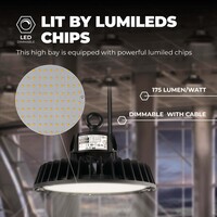 Ledvion LED Hallenstrahler 100W mit Sensor - Philips Driver - 120° - 175lm/W - 3000K - IP65 - Dimmbar - 5 Jahre Garantie - GS-geprüft