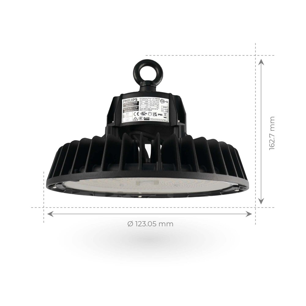 Ledvion LED Hallenstrahler 150W mit Sensor - Philips Driver - 120° - 175lm/W - 4000K - IP65 - Dimmbar - 5 Jahre Garantie - GS-geprüft