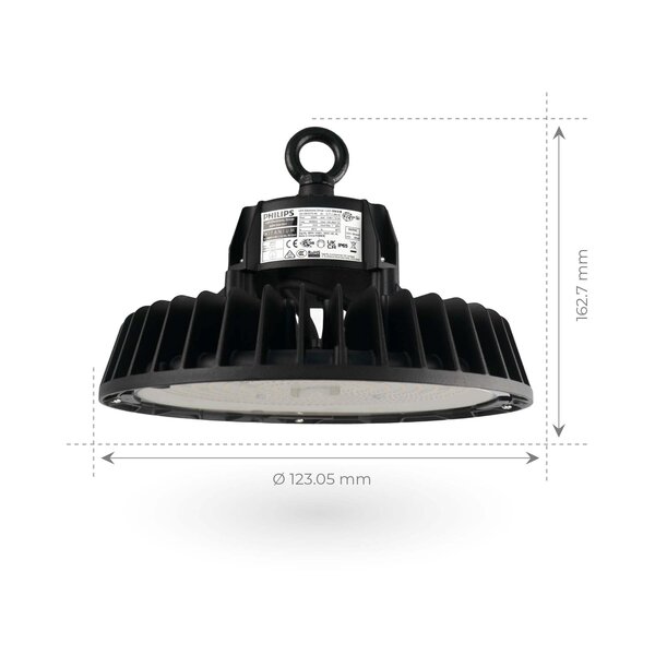 Ledvion LED Hallenstrahler 150W mit Sensor - Philips Driver - 120° - 175lm/W - 4000K - IP65 - Dimmbar - 5 Jahre Garantie - GS-geprüft