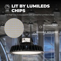 Ledvion LED Hallenstrahler 150W mit Sensor - Philips Driver - 120° - 175lm/W - 6500K - IP65 - Dimmbar - 5 Jahre Garantie - GS-geprüft
