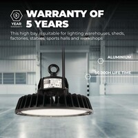 Ledvion LED Hallenstrahler 200W mit Sensor - Philips Driver - 120° - 175lm/W - 6500K - IP65 - Dimmbar - 5 Jahre Garantie - GS-geprüft