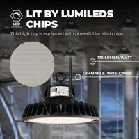 Ledvion LED Hallenstrahler 240W mit Sensor - Philips Driver - 120° - 175lm/W - 6500K - IP65 - Dimmbar - 5 Jahre Garantie - GS-geprüft