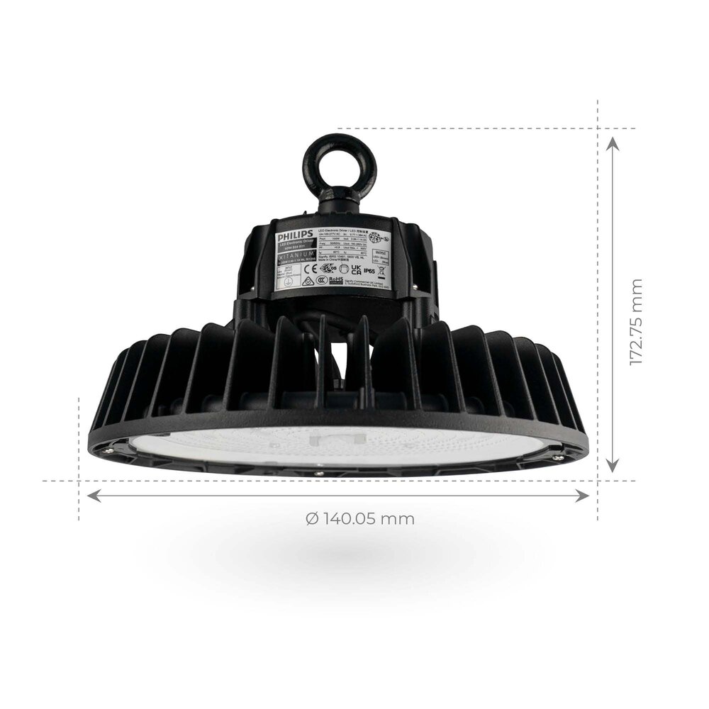 Ledvion LED Hallenstrahler 240W mit Sensor - Philips Driver - 120° - 175lm/W - 6500K - IP65 - Dimmbar - 5 Jahre Garantie - GS-geprüft