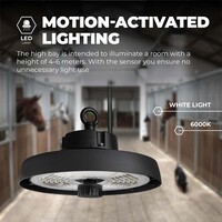Ledvion LED Hallenstrahler 80W mit Sensor - Energieeffizienzklasse A - 120° - 192 Lm/W - 6000K - IP65 - Dimmbar - 5 Jahre Garantie - GS-geprüft