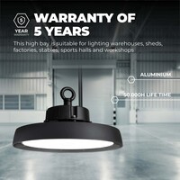 Ledvion LED Hallenstrahler 80W mit Sensor - Energieeffizienzklasse A - 120° - 192 Lm/W - 6000K - IP65 - Dimmbar - 5 Jahre Garantie - GS-geprüft