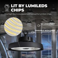 Ledvion LED Hallenstrahler 80W mit Sensor - Energieeffizienzklasse A - 120° - 192 Lm/W - 6000K - IP65 - Dimmbar - 5 Jahre Garantie - GS-geprüft