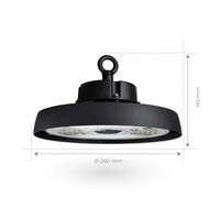 Ledvion LED Hallenstrahler 80W mit Sensor - Energieeffizienzklasse A - 120° - 192 Lm/W - 6000K - IP65 - Dimmbar - 5 Jahre Garantie - GS-geprüft