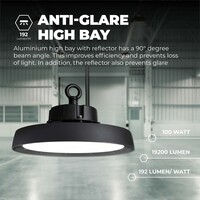 Ledvion LED Hallenstrahler 100W mit Reflektor - Energieeffizienzklasse A - 90° - 192 Lm/W - 4000K - IP65 - Dimmbar - 5 Jahre Garantie - GS-geprüft