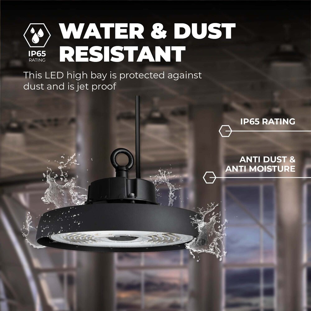 Ledvion LED Hallenstrahler 100W mit Sensor - Energieeffizienzklasse A - 120° - 192 Lm/W - 4000K - IP65 - Dimmbar - 5 Jahre Garantie - GS-geprüft