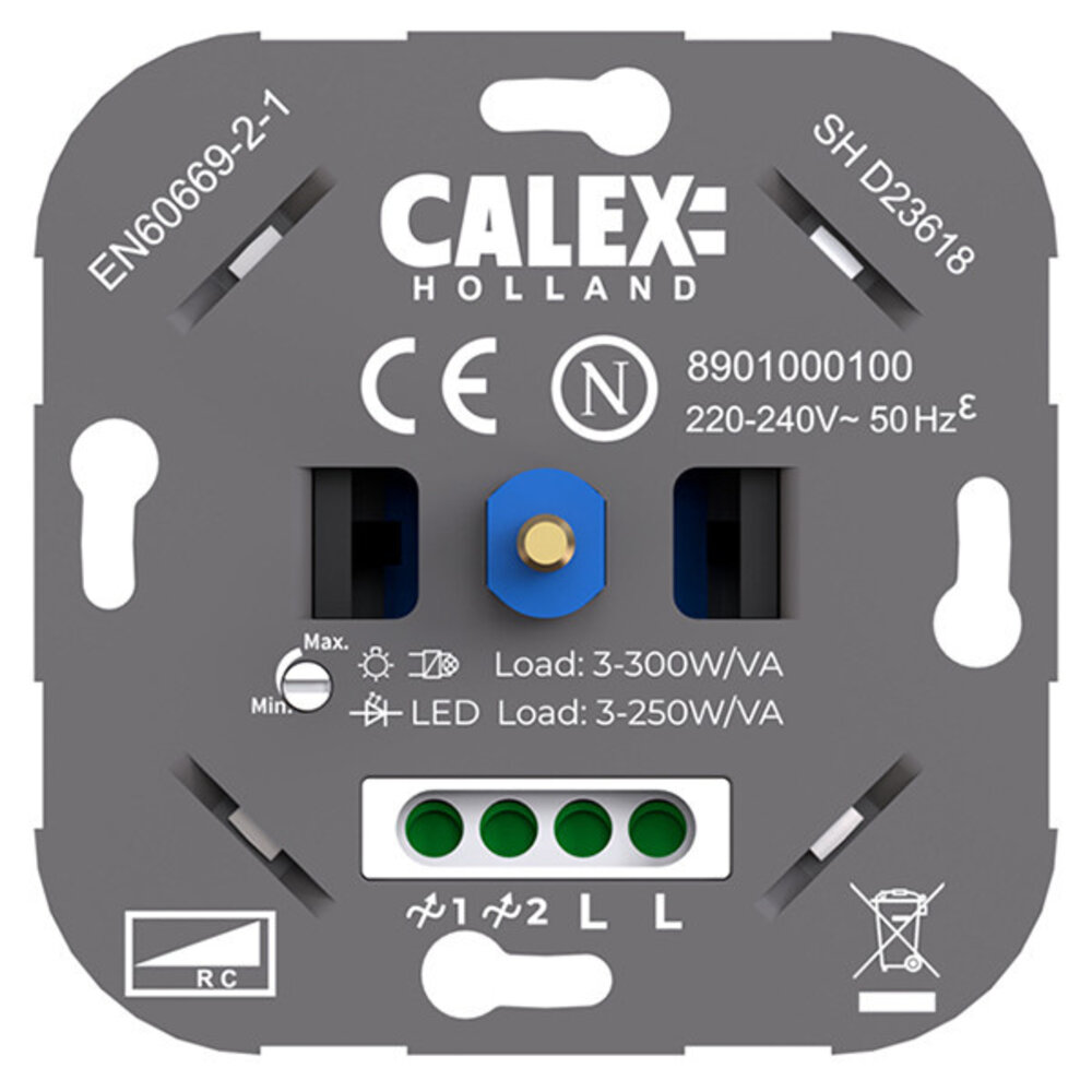 Calex Calex LED Einbaudimmer 3-250W - Phasenabschnitt - Universal