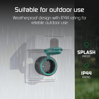 Ledvion 3x WLAN Steckdose Outdoor - Inkl. Stromzähler - IP44 - Smarte Steckdose