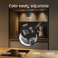 Ledvion Dimmbare Mini LED Einbaustrahler Schwarz - IP65 - 4W - CCT - 5 Jahre Garantie - Geeignet für das Badezimmer