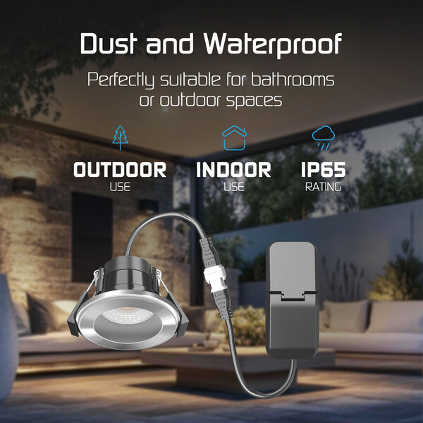 Ledvion Dimmbare Mini LED Einbaustrahler Nickel - IP65 - 4W - CCT - 5 Jahre Garantie - Geeignet für das Badezimmer - 6 pack