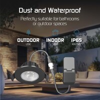 Ledvion Dimmbare LED Einbaustrahler Schwarz - IP65 - 5W - CCT - 5 Jahre Garantie - Geeignet für das Badezimmer