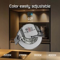 Ledvion Dimmbare LED Einbaustrahler Nickel - IP65 - 5W - CCT - 5 Jahre Garantie - Geeignet für das Badezimmer - 6 pack
