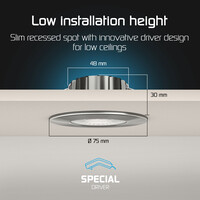 Ledvion Dimmbare LED Einbaustrahler Nickel - IP65 - 5W - CCT - 5 Jahre Garantie - Geeignet für das Badezimmer - 6 pack