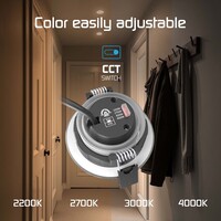 Ledvion LED Einbaustrahler Nickel - IP65 - 3W - CCT - 5 Jahre Garantie - Geeignet für das Badezimmer