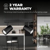 Ledvion LED Deckenstrahler Schwarz Duo - 4,9W - RGB+CCT - Neigbar