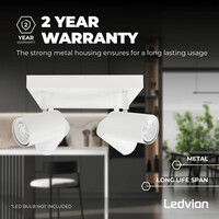 Ledvion LED Deckenstrahler Weiß 4-licht - 4,9W - RGB+CCT - Neigbar