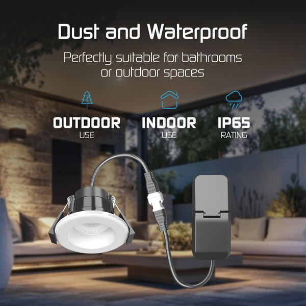 Ledvion Dimmbare Mini LED Einbaustrahler Weiß - IP65 - 4W - CCT - 5 Jahre Garantie - Geeignet für das Badezimmer - 6 pack