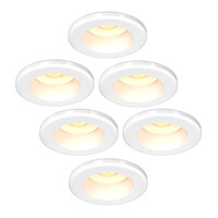 Ledvion Dimmbare Mini LED Einbaustrahler Weiß - IP65 - 4W - CCT - 5 Jahre Garantie - Geeignet für das Badezimmer - 6 pack