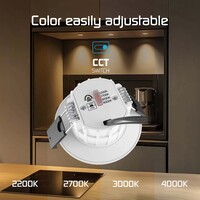Ledvion Dimmbare LED Einbaustrahler Weiß - IP65 - 5W - CCT - 5 Jahre Garantie - Geeignet für das Badezimmer
