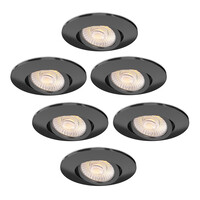 Ledvion LED Einbaustrahler Schwarz - IP65 - 3W - CCT - 5 Jahre Garantie