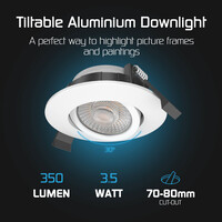 Ledvion LED Einbaustrahler Weiß - IP65 - 3W - CCT - 5 Jahre Garantie - Geeignet für das Badezimmer