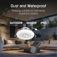 Ledvion LED Einbaustrahler Weiß - IP65 - 3W - CCT - 5 Jahre Garantie - Geeignet für das Badezimmer