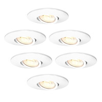 Ledvion Dimmbare LED Einbaustrahler Weiß - IP65 - 6W - CCT - 5 Jahre Garantie