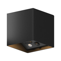 Calex Wiederaufladbare Wandleuchte mit Sensor - 1,5W - 2700K - IP44 - Schwarz - Up & Down