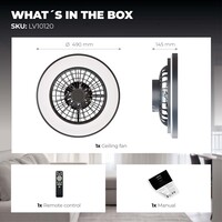 Ledvion Deckenventilator mit Licht - Dimmbar - 48W - 2700K-6500K - Inkl. Fernbedienung