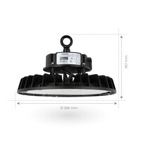 Ledvion LED Hallenstrahler 200W - Philips Driver - Netzschalter - 120° - 175lm/W - 3000K - IP65 - Dimmbar - 5 Jahre Garantie