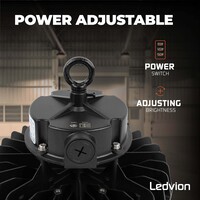 Ledvion LED Hallenstrahler 150W - Philips Driver - Netzschalter - 120° - 175lm/W - 3000K - IP65 - Dimmbar - 5 Jahre Garantie