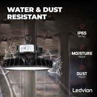 Ledvion LED Hallenstrahler 150W - Philips Driver - Netzschalter - 120° - 175lm/W - 3000K - IP65 - Dimmbar - 5 Jahre Garantie