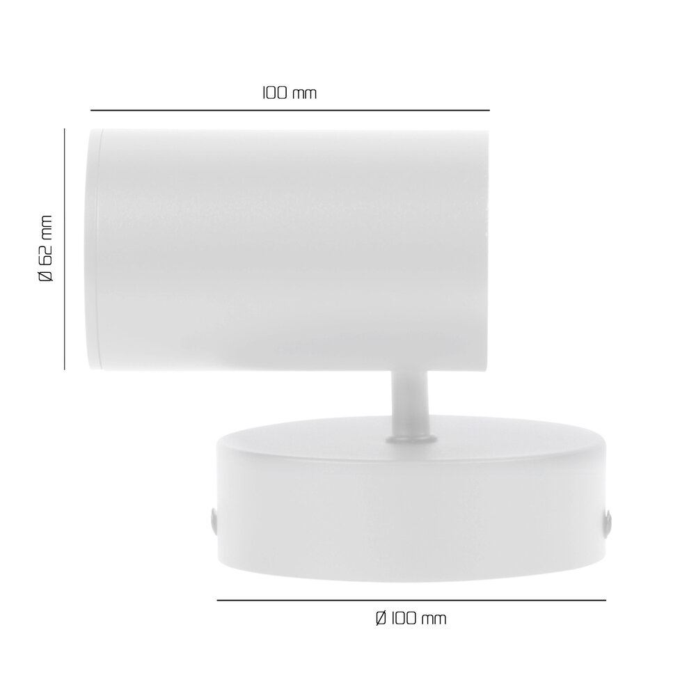 Ledvion LED Deckenstrahler Weiß - Dimmbar - 3W - 2700K - Neigbar