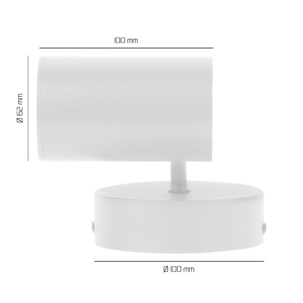 Ledvion LED Deckenstrahler Weiß - Dimmbar - 3W - 2700K - Neigbar