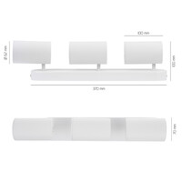Ledvion LED Deckenstrahler Weiß Trio - Dimmbar - 3W - 2700K - Neigbar