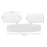 Ledvion LED Deckenstrahler Weiß 4-licht - Dimmbar - 4,9W - RGB+CCT - Neigbar