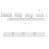 Ledvion LED Deckenstrahler Weiß 4-licht - Neigbar - GU10 Fassung