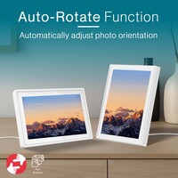Tiqvi Digitaler Bilderrahmen - WLAN und Frameo App - Bilderrahmen 10 Zoll - Touchscreen - Weiß