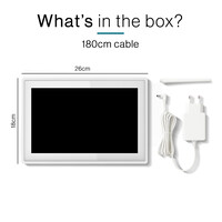 Tiqvi Digitaler Bilderrahmen - WLAN und Frameo App - Bilderrahmen 10 Zoll - Touchscreen - Weiß