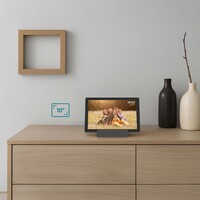 Tiqvi Digitaler Bilderrahmen - WLAN und Frameo App - Bilderrahmen 10 Zoll - Touchscreen - Wiederaufladbarer 3000mAh-Akku