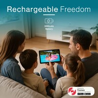 Tiqvi Digitaler Bilderrahmen - WLAN und Frameo App - Bilderrahmen 10 Zoll - Touchscreen - Wiederaufladbarer 3000mAh-Akku