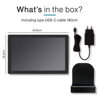 Tiqvi Digitaler Bilderrahmen - WLAN und Frameo App - Bilderrahmen 10 Zoll - Touchscreen - Wiederaufladbarer 3000mAh-Akku