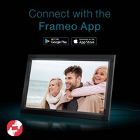 Tiqvi Digitaler Bilderrahmen - WLAN und Frameo App - Bilderrahmen 15.6 Zoll - Touchscreen - Schwarz