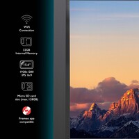 Tiqvi Digitaler Bilderrahmen - WLAN und Frameo App - Bilderrahmen 15.6 Zoll - Touchscreen - Schwarz